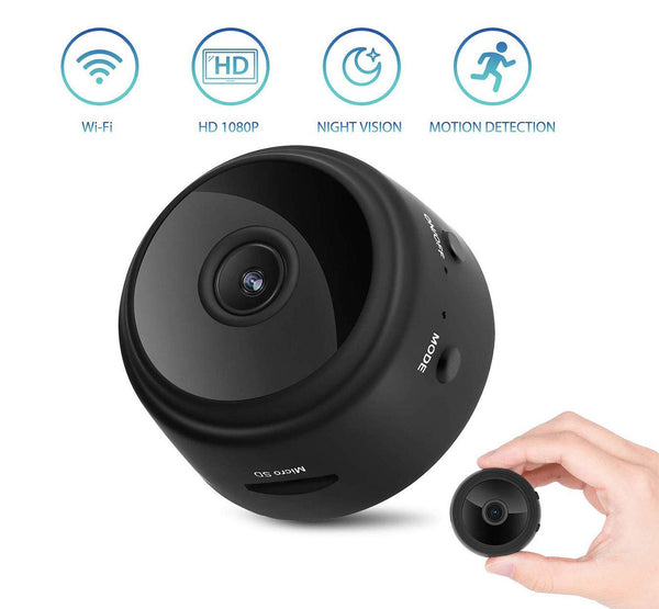 Mini Spy Camera Wifi Wireless 1080P Full Hd com Night Vision Motion e  Alertas Secret com Áudio para Casa Interior Exterior Segurançabranco  YIZHOOD
