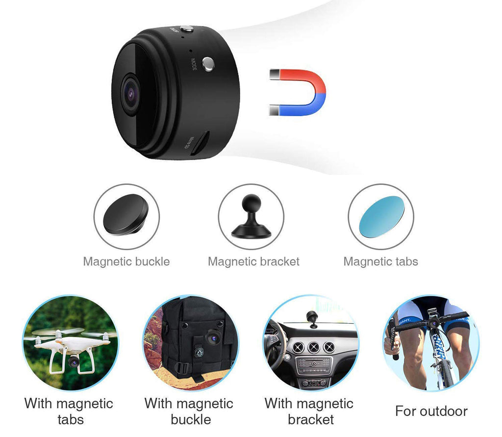 Mini WiFi Camera 1080P HD Micro Camera with Audio and Video Recording Night  Vision, Surveillance Cam for Home Office